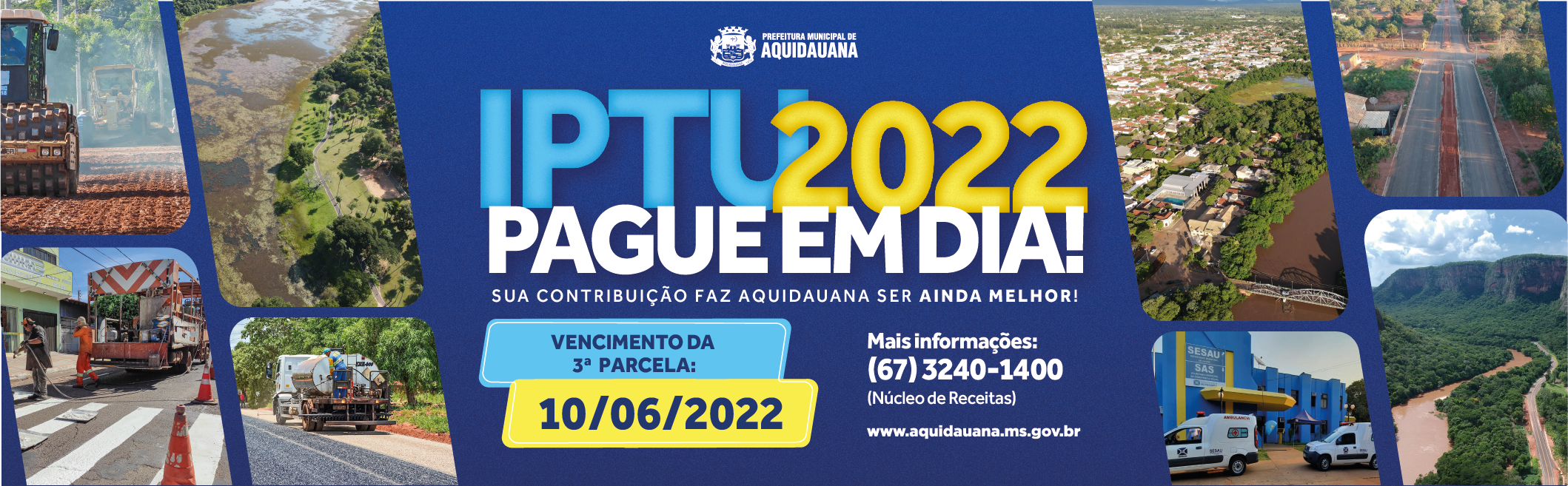 IPTU 2022 - Aquidauana - Cota Unica até 11/04/2022